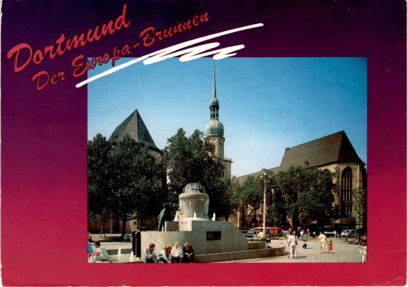 Dortmund, Europa-Brunnen, Kleppingstraße, Petra, Cramers Kun Postcard