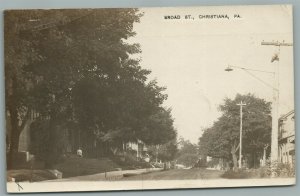 CHRISTIANA PA BROAD STREET ANTIQUE REAL PHOTO POSTCARD RPPC