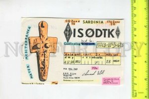 467030 1978 year Italy Sardinia Portoscuso radio QSL card to USSR