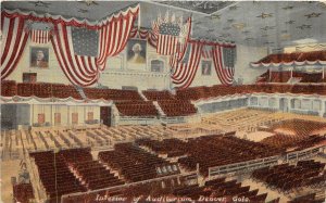 INTERIOR OF AUDITORIUM DENVER COLORADO POSTCARD 1921