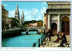 St. Finbarr's Cathedral and River Lee CORK CITY Ireland Postcard