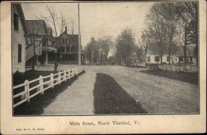 North Thetford Vermont VT Main Street c1910 Vintage Postcard