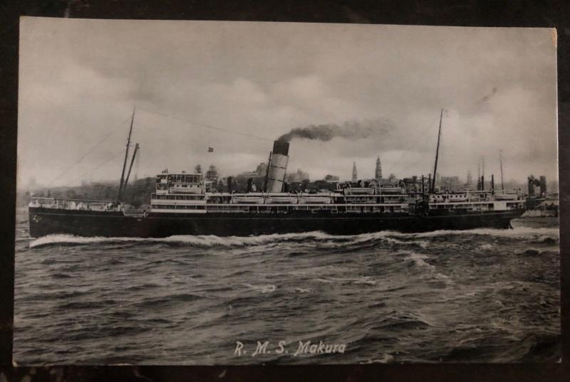 Mint New Zealand RPPC Real Picture Postcard RMS Makura Passenger Ship