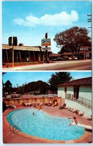 MONTEREY, California  CA  Roadside TWIN OAKS MOTEL & Restaurant ca1960s Postcard