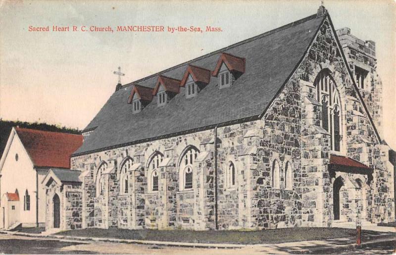 Manchester By The Sea Massachusetts Sacred Heart RC Church Postcard K102431