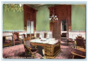 1909 Governor's Room State Capitol Des Moines Iowa IA Antique Postcard