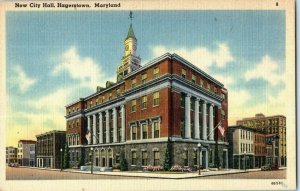 New City Hall Hagerstown Maryland Postcard