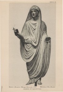 Roman At A Sacrifice Vintage Museum Antique Statue Postcard