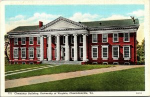 Vtg 1930s Chemistry Building University Of Virgina Charlottesville VA Postcard
