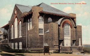 Everett Massachusetts outside Glendale Methodist Church antique pc Z17148