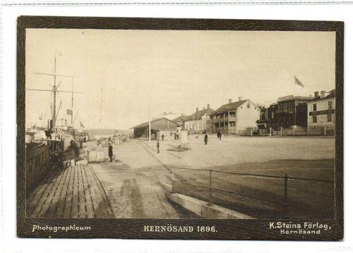 sweden, HERNÖSAND, Quay (1896) Photographicum