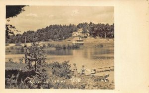 Windham ME Scene on Collins Pond Real Photo Postcard