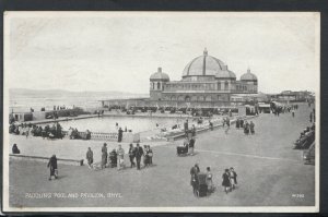 Wales Postcard - Paddling Pool and Pavilion, Rhyl. Posted     RS14344