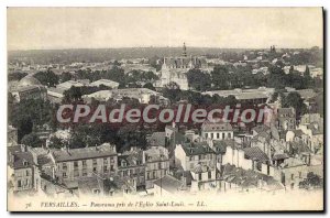 Postcard Old Versailles Panorama Taken From I'Eglise Saint Louis