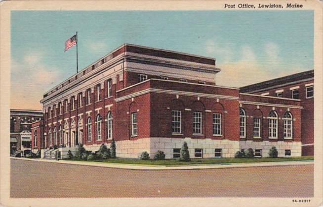 Maine Lewiston Post Office Curteich