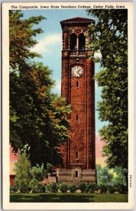 1944 The Campanile Iowa State Teachers College Cedar Falls Iowa Posted Postcard