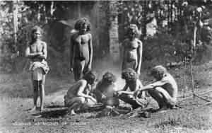 US6167 veddahs aborigines of ceylon sri lanka real photo types folklore