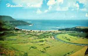 Hawaii Kauai Hanalei Valley Panoramic View 1970