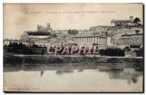 Postcard Old Bridge Beziers Panorama seen from Canal Saint Nazaire Saint Jacques