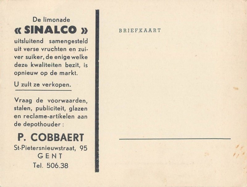Fresh fruits lemonade Sinalco advertising postcard