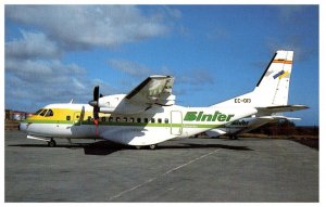 Binter Canarias CASA CN 235 10 at Gran Canaria 1989 Airplane Postcard