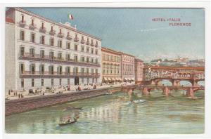 Hotel Italie Florence Firenze Italy postcard