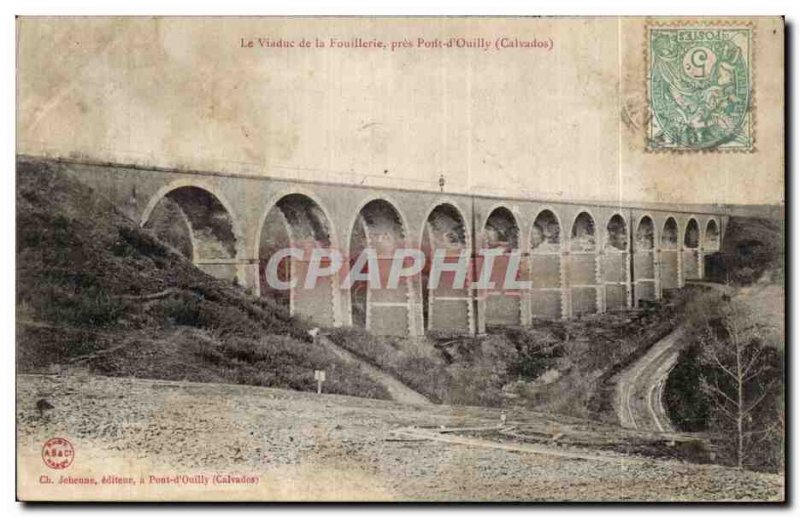 Old Postcard The viaduct near Fouillerie d4ouilly Bridge