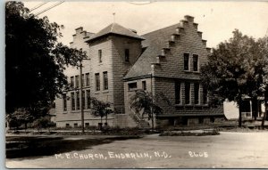 Vintage RPPC Postcard Church Enderlin North Dakota Divided Back UNUSED