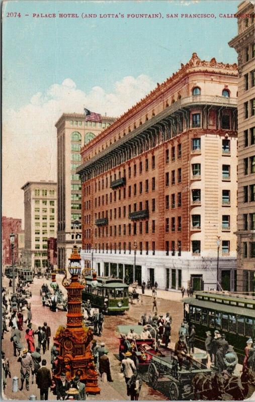 Palace Hotel San Francisco CA California Calif c1909 Postcard D93