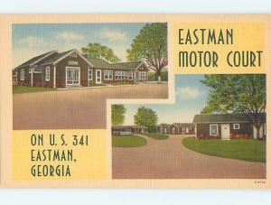 Unused Linen EASTMAN MOTOR COURT MOTEL Eastman Georgia GA M5959