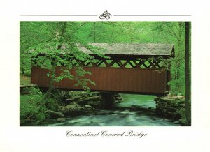 Postcard Covered Bridge Protecting Wooden Flooring From New England Weather