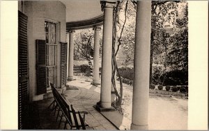 Portico, Wickham-Valentine House, Valentine Museum Richmond VA Vtg Postcard G76