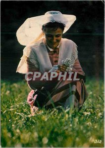 Postcard Modern Folklore Limousin limousine wearing the barbichet