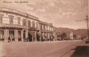 italy, MESSINA, Sicily, Via Garibaldi (1910s) Postcard