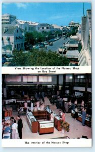 NASSAU, BAHAMAS ~ Bay Street NASSAU SHOP Interior/Exterior 1957 Postcard