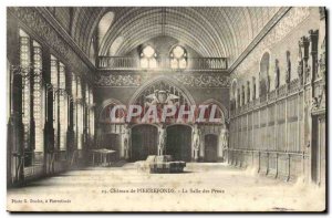 Old Postcard Chateau de Pierrefonds La Salle Des Preux