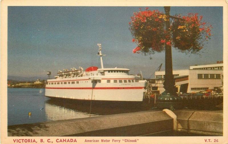 Ferry, Chinook, American Motor, Canada, BC, Victoria, Coast Publishing V.T. 26