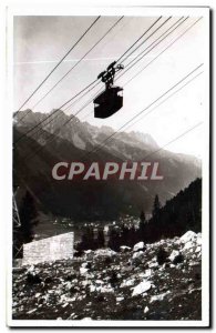 Postcard Modern Teleferique From I & # 39Aiguille Du Midi