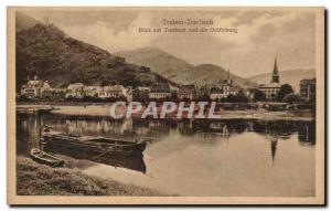 Traben Trarbach Old Postcard Blick auf und die Trarbach Grafinburg