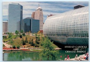OKLAHOMA CITY, OK ~ Myriad Gardens CRYSTAL BRIDGE City Skyline  4x6 Postcard