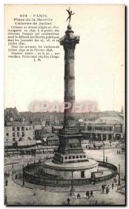 Old Postcard Paris Place de La Bastille July Column