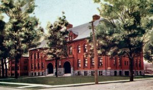 C.1907 High School & Manual Training Building Kalamazoo Michigan Postcard P79 