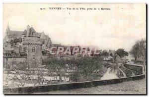 Vannes Old Postcard View of the city taking the Garenne