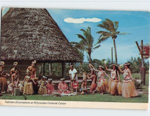 Postcard Tahitian Entertainers at Polynesian Cultural Center, Laie, Hawaii