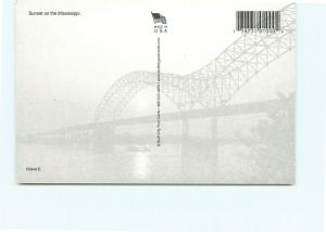 Postcard Sunset on the Mississippi Bridge    # 4034A