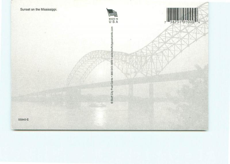 Postcard Sunset on the Mississippi Bridge    # 4034A