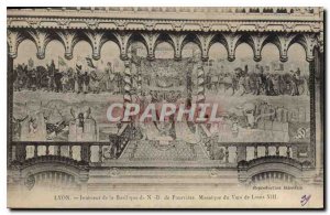 Postcard Old Lyon Interior of the Basilica of Our Lady of Fourviere Mosaique ...