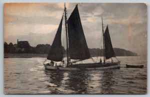 Sailboats   Owosso  Michigan Cancel    Postcard  1906