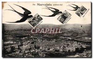 Old Postcard Marvejols wear him Swallows