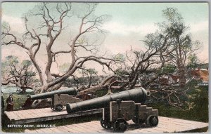 Battery Point Digby NS Canada Postcard 1908 Cannons Fort Military History H84